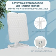 3 Modes Rechargeable LED Desk Mirror Vanity Mirror With Lights Makeup Touch Control Adjustable Light