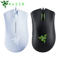 Razer DeathAdder Essential เมาส์สำหรับเล่นเกม 6400 DPI ออปติคัลเซนเซอร์ 5 ปุ่มที่ตั้งโปรแกรมได้สวิตช