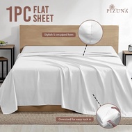 Pizuna 400 Thread Count Cotton Flat Double-Bed-Sheet White 1pc,100% Long Staple Cotton Flat Sheet So