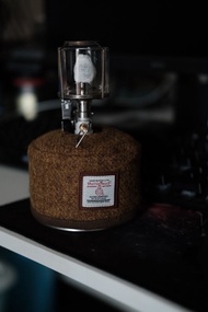 harris tweed戶外露營粗花呢卡式爐氣罐套復古扁氣罐保護套氛圍套