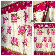 GORDEN PINTU MOTIF PINK LAURA HORDENG JENDELA
