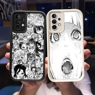 O-21 Girl Face Ahegao Casing for Samsung Galaxy A53 A52 A72 A52S A73 S25 Ultra 5G Black and White