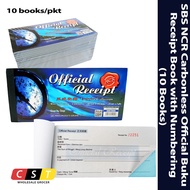 SBS0009 NCR Carbonless Official Buku Receipt Book with Numbering (10 Books/Pkt)