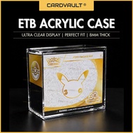 CardVault Premium Acrylic Pokemon ETB / Booster Box / 30th / 151 / Mega Charizard Display Case  Anti