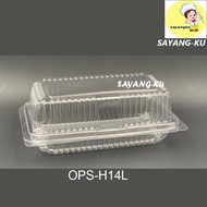 BENXON OPS-H14L / Plastic Tray with Lock 50Pcs±/Pkt Bakery Disposable Plastic Clear Food Box Bekas K