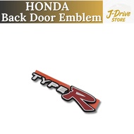 Genuine Honda Type R Rear Emblem for Civic EP3, Red, 133×33mm
