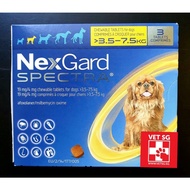 Nexgard Spectra Small 3.5-7.5mg 3 tablets for dogs