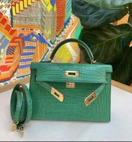 全新 Hermes 🐎mini Kelly 二代鰐魚