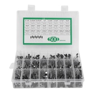[Fast Ship] 500Pcs Electrolytic Capacitor Kit 24 Value Assortment Box 0.1uF‑1000uF 10V 16V 25V 50V