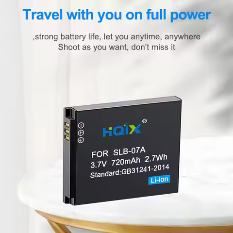 HQIX for Samsung ST45 ST50 ST500 PL150 ST550 TL100 TL210 Camera SLB-07A Battery USB Dual Charger