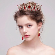 Mahkota Merah WHAVEL, Mahkota Hati Ratu, Tiara Merah, Mahkota Quinceanera untuk Wanita