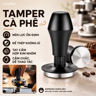 MiAir Tamper Espresso Coffee Tamper, Stainless Steel Base, Aluminum Alloy Handle, Adjustable Compres