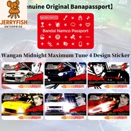 Banapassport Amusement IC Blank Card and Wangan Midnight Maximum Tune 4 Sticker Design