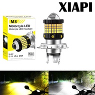XIAPI 1Pc H4 P15D BA20D LED Motorcycle Headlight Bulb CSP Projector Lens White Yellow