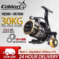 MESIN 30kg Fishing Reel HE500 - 7000 Fishing Reel Spinning Reel Strong Metal Fishing Rod casting mac
