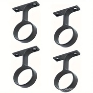 34mm Round Tube Flange Seat Curtain Rod Roman Rod Wardrobe Bracket Thickened Aluminum Alloy Double R