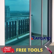 RAYGARD Blue Silver TINTED Privacy Window Film One-Way Mirror UV Protection Window Tint 2MIL