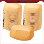 [Phenovo] 100 Pieces Kraft Paper Food Trays Serving Tray Packaging Tray Holder Paper Food Boats for 