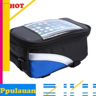  Bike Frame Bag Waterproof Touch Screen Oxford Cloth Zipper Design Front Tube Bag for Mountain Bike