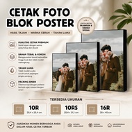 RAFFLESIA - Photo Printing Package Photo +/ Frame 3 CM Poster Block Frame - Size 10R/10RS/16R - Qual