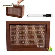 MERLYMALL Piggy Bank, Handmade Wooden Money Box,  Reusable with Saving Money Goals Counter Crafts Mo