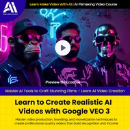 Video Course - AI Filmmaker Academy - AI Influencer Masterclass |  Ai Make Video | Make Video With A