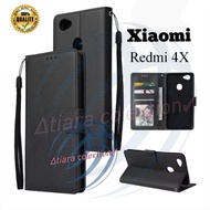 XIAOMI REDMI 4X FLIP LEATHER CASE PREMIUM-FLIP WALLET CASE KULIT UNTUK XIAOMI REDMI 4X - CASING DOMPET-FLIP COVER LEATHER-SARUNG BUKU HP