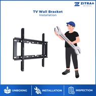 (Johor Bahru Area Only) TV Bracket Wall Mount Installation | Unboxing + Inspection + TV Bracket Wall