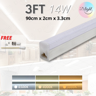 LED T5 TUBE LIGHT 1FT 2FT 3FT 4FT LIGHTING 3 COLOUR PLASTER CEILING LAMP LONG THIN CONNECTABLE