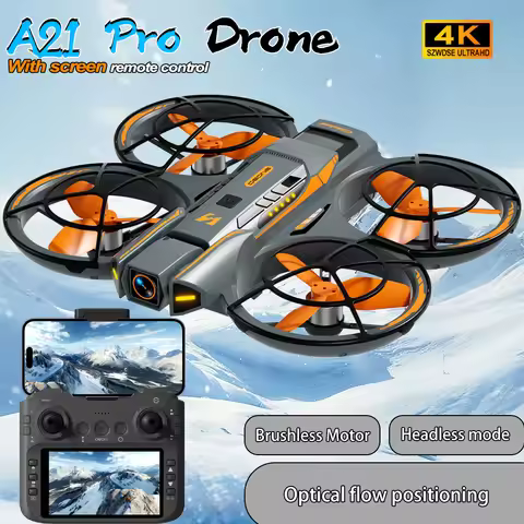 NEW A21 PRO Drone 4K WiFi Professional HD Aerial Photography Brushless Full Surround Drone HD Dual C