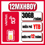 SIM 4G 5G Viettel Miễn Phí Trọn Gói 1 Năm Tặng 1GB/ngày Tốc Độ Cao Kèm Free Diu Tút Tik Fabook Không