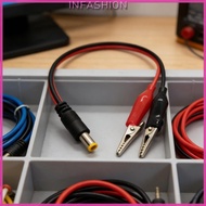 INF 2Pieces DC5521 to Alligator Clip Test Cable Charging Cable for Camera