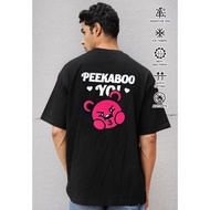 OVERSIZED PEEKABOO YO HAUGHTY BEAR COTTON JERSEY TSHIRT