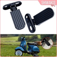 [Shiwaki3] 2x Bike Rear Pedals Universal Non Slip Foot Pedal Aluminum Alloy Foldable Foot