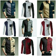 KEMEJA BosBaju - Joker Combination Men's Long Sleeve Shirt (9 colors)