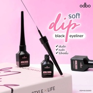 OD3013 &amp; OD3002 EYELINER Smooth Slit Beautiful Sharp Lightly Cut ODBO SOFT DIP BLACK Concentrated Texture