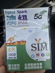 Optus Spark 澳洲紐西蘭 8日 10GB 5G SIM卡