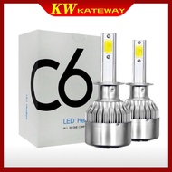KATEWAY 2PCS C6 LED H4 H7 H11 COB Car Headlight Bulbs H1 H3 9005 9006 9012 9003 HB2 HB3 HB4 Automoti