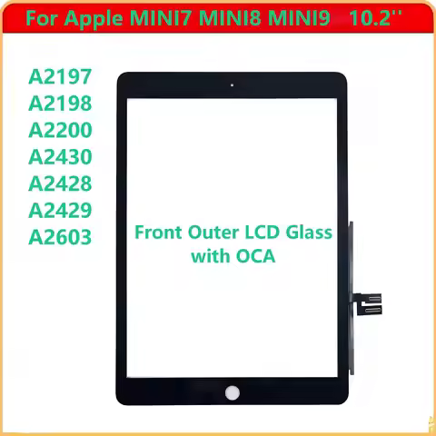 For IPAD 7 8 9 ipad7 ipad8 ipad9 A2197 A2198 A2200 A2430 A2603 A2270 Panel Digitizer Front Glass Rep