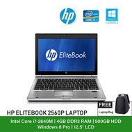 (Refurbished Notebook) HP Elitebook 2560P Laptop / 12.5 inch Display / Intel i7