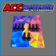 SMXNB AIRBOX BOLTS SET with holder / M3 / MIO I 125 / MIO SOUL I 125 GT (8pcs) HENG TITANIUM , CNC