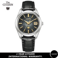 The CITIZEN AQ4100-22E Eco-Drive Winter Serenity LIMITED EDITION Black Leather Strap Men Watch (The 