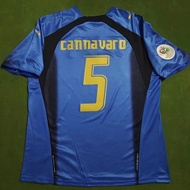 imported NEW 2006 Italy World Cup Vintage Football Uniform No. 21 Pirlo 5 Cannavaro 06 Short-sleeved