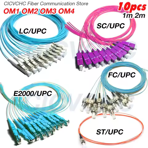 10pcs SC/UPC LC/UPC FC/UPC ST/UPC E2000/UPC Optic Fiber Pigtail Multimode OM1, OM2, OM3, OM4 0.9mm C