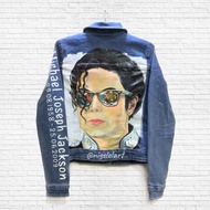 彩繪牛仔夾克 手工定制夾克 Michael Jackson, Thriller Gift