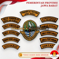 1 Set (Contents 3 Pcs) West Java Province Logo + West Java Text + Civil Service Text