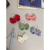 crochet bow keychain