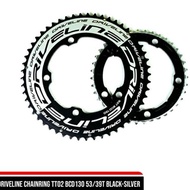 DRIVELINE CHAINRING TT02 BCD130 53/39T BLK-SILVER Original