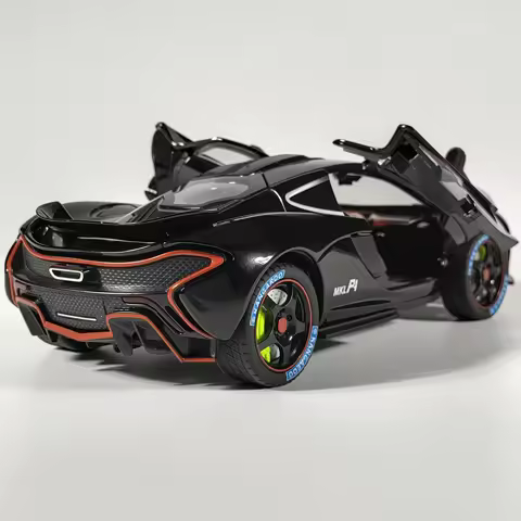 1:24 McLaren P1 GTR Supercar Alloy Diecast Model Car Sound & Light High Simulation Decorative Orname