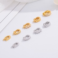 S925 Sterling Silver Zircon Inlay Single Drop Clasp Universal Clasp DIY Handmade Necklace Bracelet J